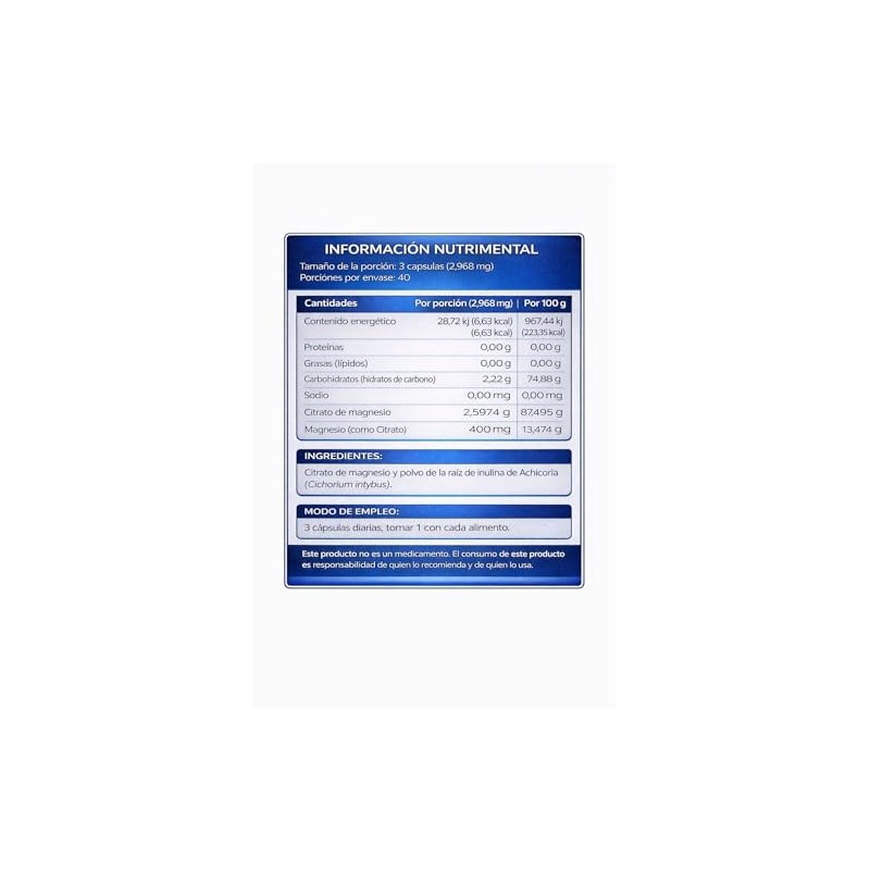 NLS Essentials® | CITRATO DE MAGNESIO PURO | 120 cápsulas