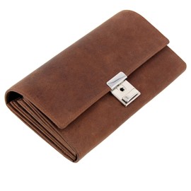 Alassio 42194 Waiter's Wallet, Waiter's Wallet, Genuine Leather / Hunter Leather, Coin Purse with 6 Note Compartments and Coin Compartment, Wallet for Restaurant, Bar or Service, Approx. 18.5 x 9.5