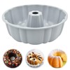 TESSTSY Gugelhupfform Silikon, Gugelhupfform 24 cm, Backform Gugelhupf, Silikon Backform