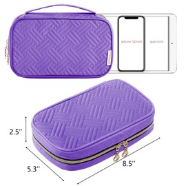 Travel Jewelry Case Organizer - Small Jewelry Travel Organizer - Jewelry Holder Organizer Travel - Jewelry Travel Case for Tangel Free Necklace, Earrings, Rings, Bracelets - Travel Essentials