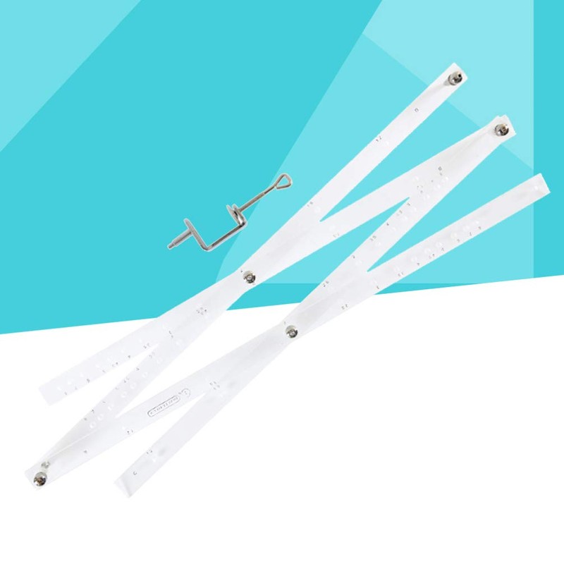 HEALLILY Angle Layout Measuring Ruler Zooming Scale Ruler Magnification Drawing