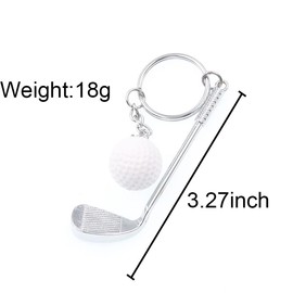 Golf Gifts Keychain for Men Women, Golf Club Keychains Backpack Decorations, Christmas Birthday Gifts for Father Grandfather, Sports Golf Lovers Gifts for Women Men