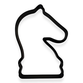 Knight Chess Piece Cookie Cutter with Easy to Push Design, for Baby Showers, Work Events, and Birthday Celebrations (4 inch)