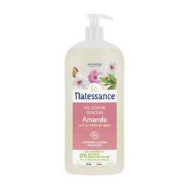 Natessance Hygiene Mandel-Duschgel mit Pfirsich Duft, ohne Sulfate, 1 l