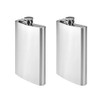2 Pieces Stainless Steel Hip Flask, 6 oz Hip Flask,