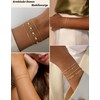 ZHESHY Bracelet Women's Gold Silver Chain Bracelets Set 14k Gold-Plated