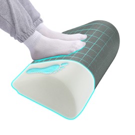 HOMECOCCI Foot Pillow, Footrest, For Sleep, Swelling, Higher, Firm, Foot Rest, Under Desk, Desk Work, High Resilience, Anti-Slip, Washable, Home, 4-Way Knee Pillow, Ankle Pillow, Foot Pillow, Body Pressure Dispersion, Gray