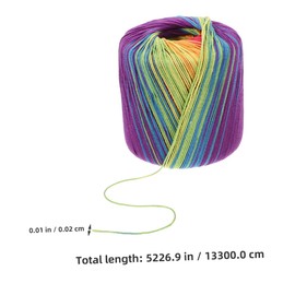 SEWACC 2pcs Soft Cotton Embroidery Thread Multicolored Crochet Yarn for Projects for Scarves Hats and Blankets and Easy to Handle