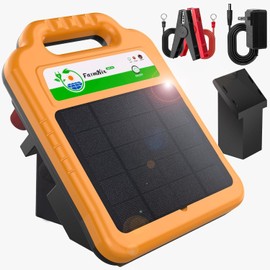 FarmNix Solar Electric Fence Kit for Livestock,10 Miles Fence Charger