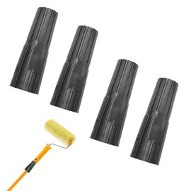 4 Pcs Extension Pole Adaptor, Innovative Plastic Simple Screw-On Tool, Standard Universal Decorating Pole Adapter, Converts Screw Fit Extension Poles, for Squeegee Telescopic Poles(Black)