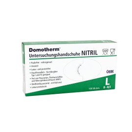 Domotherm nitrile examination gloves, variety of sizes, 100 pack. Disposable gloves/disposable gloves. 1101002 100