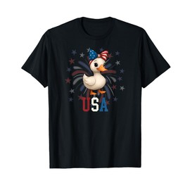 Patriotic Baby Goose USA Fireworks 4th of July Design T-Shirt
