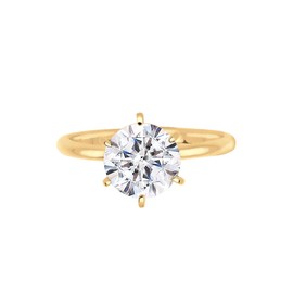 Elli Ladies Engagement Ring with Crystals, Facet cut, Glass