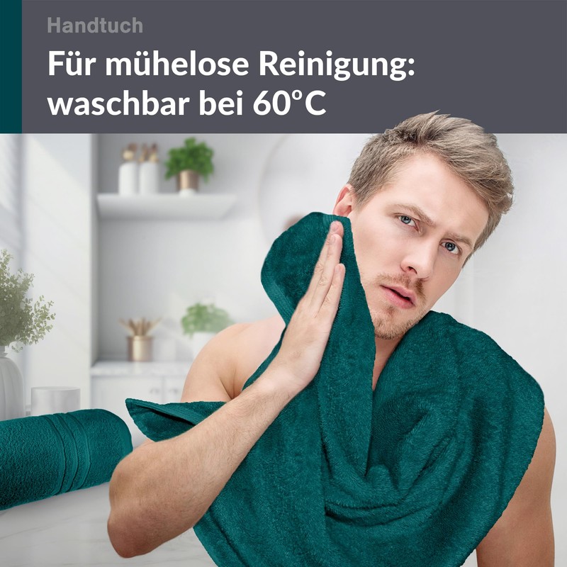 Lashuma Hand Towel Set 50 x 100 cm Green Opal