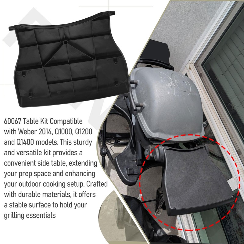 FENXDN 60067 Grill Table Kit Compatible with Weber 2014, Q1000,