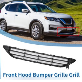 X AUTOHAUX No.622546FL0A Black Front Lower Hood Bumper Grille Grill for Nissan Rogue 2.5L CVT 2WD S 2ROW 2016-2020 Front Lower Bumper Kidney Grille Grill 1pcs