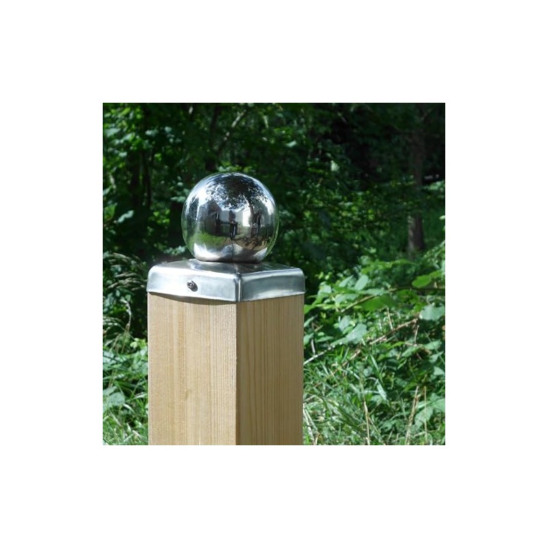 CONNEX HV4322 Post caps NIRO 70x70mm with Ball, 70 x