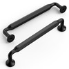 Amerdeco 10 Pack Matte Black Cabinet Pulls 5 Inch(128mm) Hole