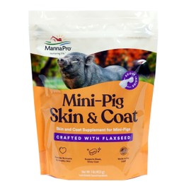 Manna Pro Mini-Pig Skin and Coat Supplement - Skin and Coat Supplement for Mini-Pigs - Provides Nutrients to Support Skin & Coat Health and Appearance - 1 lb