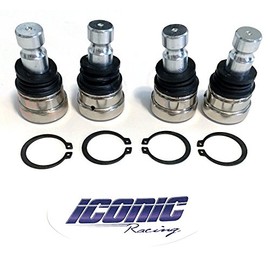 Iconic Racing Front Ball Joint Joints Set Upper and Lower Compatible with Polaris Ranger 800