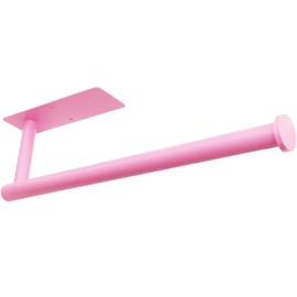 Gewtur Pink Paper Towel Holder, Self Adhesive Paper Towels Roll Holders Under Cabinet, Stainless Steel Wall Mount Towel Paper Holder for Kitchen, Bathroom