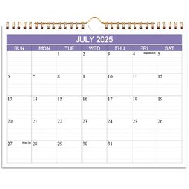 Calendar 2025-2026 - Wall Calendar 2025-2026 Runs from April 2025 - June 2026, 15 Months Calendar with Thick Paper for Planning and Organizing at Home or Office, 8.5 x 11 in, Purple