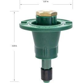 Orbit 54028 ½″ Plastic Pop-Up Sprinkler with Brass Nozzle and Adjustable Radius
