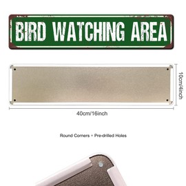 Bird Watching Area Sign Metal Tin Sign 4x16 Inch