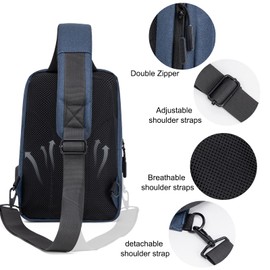 ecosmile Messenger Bag Sling Bag Crossbody Shoulder Bag for Men Women Travel Work Satchel Bags