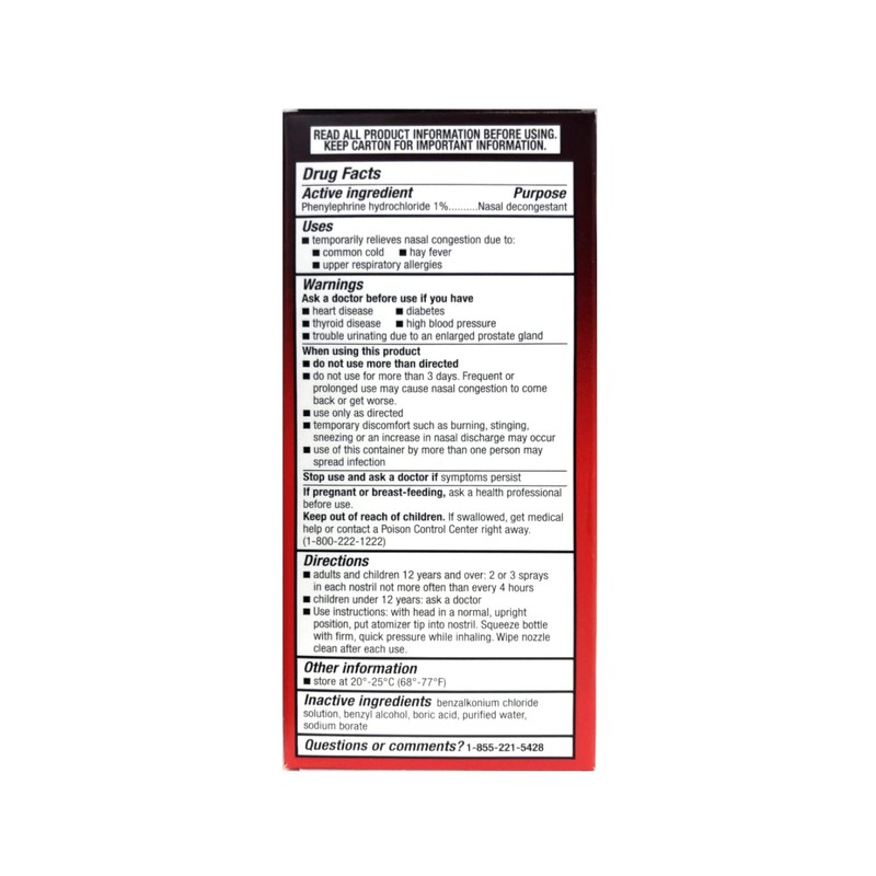 2 Set- 1 Fl Oz, 4-Way Fast Acting Nasal Spray