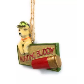 MWCBK Midwest of Cannon Falls Yellow Lab Hunting Buddy Christmas Tree Ornament Resin