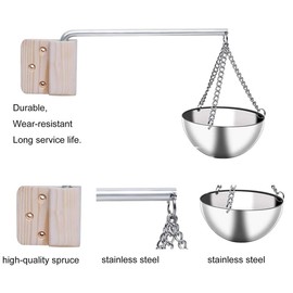 Duokon Aroma Bowl Sauna, Stainless Steel Aroma Bowl with Accessories, Sauna Herb Bowl, Sauna Evaporator Bowl Hanging, for Sauna and Spa, Gift