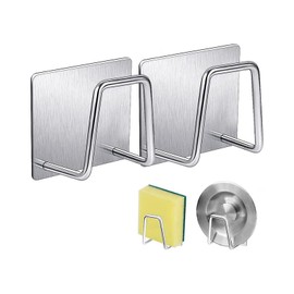 Sponge Holder for Kitchen Sink Suction,sponge caddy in Sink Sponge Holder Dish,Sponge Rack for Kitchen Sink for Kitchen Storage Organization,Home Necessities（2 Pcs）