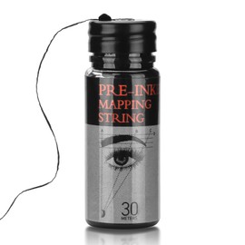 ATOMUS Eyebrow Mapping String 1 Bottle Pre-inked 30m(98ft) Microblading String for Brow Marking Measuring String for Eyebrow Makeup (White)