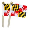 TSMD Maryland State Flags Small Mini Hand Held Stick Flags,5x8