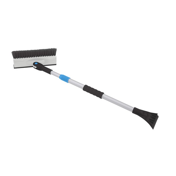 Superio 413 Extendable Snow Brush with Ice Scraper and Squeegee, Blue