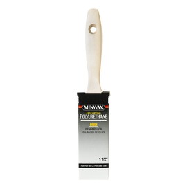 Minwax 427340008 Polyurethane 1.5" Trim-Black China Bristle Blend Brush/Roller/Applicator, 1.5 inch, White