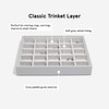 Stackers Grey Jewellery Box Classic Small Parts Compartment