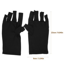 OATIPHO 2Pairs UV Protection Manicure Gloves for Nail Art Supplies Breathable and Comfortable Gel Nails UV Gloves for DIY Nail Care and Prevention of Skin Darkening