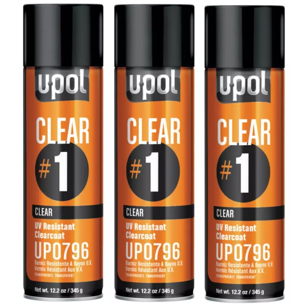 U-Pol Products 0796 Clear CLEAR#1 High Gloss Coat 345g/12.2oz (3