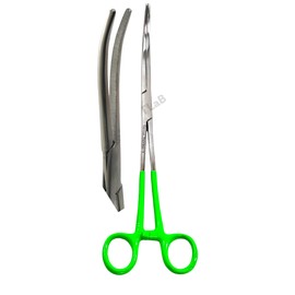 Premium-10" Vinyl Grip Locking Straight & Curved Hemostat-Hemostat Forceps- Stainless Locking Tweezer Clamps- Ideal Hemostats for Nurses,Taxidermy & Fishing Forceps,Crafts Hobby (Green CVD 10")