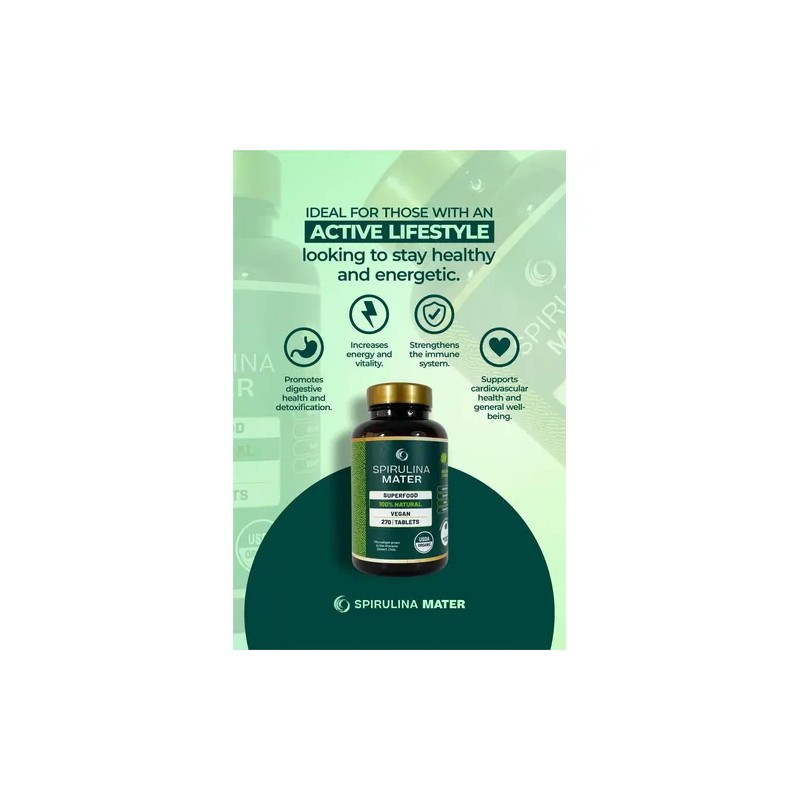 Suplemento Spirulina Mater Espirulina De 270 Un