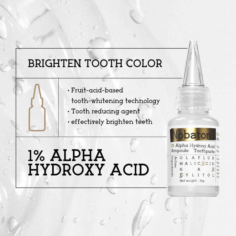 Nobaton 1% Fruit Acid Whitening Ampoule Toothpaste with Nano hap,