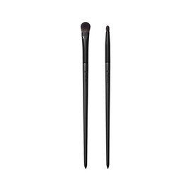 Morphe Vegan Bold Eyeshadow Brush Duo - Vegan Makeup Brushes for Powder, Cream & Liquid Formulas - Cutting-Edge Synthetic Bristles - Includes V202 & V203 (2 Count)