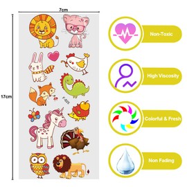Vicloon 3D Stickers for Kids, 36 Sheets Toddler Puffy Stickers, Fluffy Stickers, Vivid Kids Stickers, 3D Stickers for Boys, Girls, Teachers as Reward