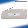 Silscvtt Passenger Side Sun Visor with Mirror and Light Gray