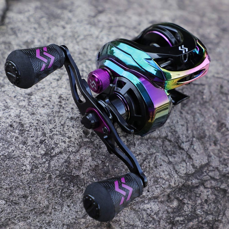 Sougayilang Baitcasting Reels - Colorful Fishing Reel, 8.0：1 Gear Ratios,