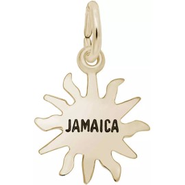 Rembrandt Gold-Plated Sterling Silver Jamaica Sun Small Charm by Rembrandt