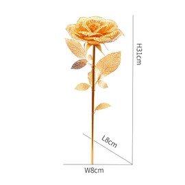 Piececool 3D Puzzle Metal Rose Model, 3D Metal Puzzle Flower Branches Plants for 340 Stainless Steel, Whole Metal, 1:1 Restore, Birthday Gift, Model Kit Adults, 15 Pieces (Gold)