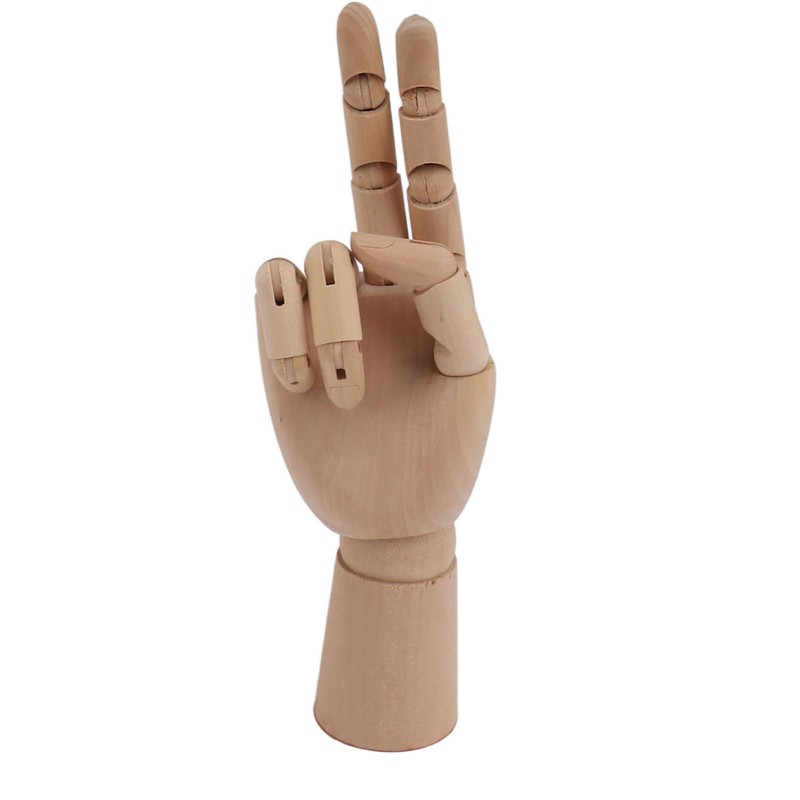 Flexible Wooden Hand Model Moveable Wooden Artists Manikin Hand Figure